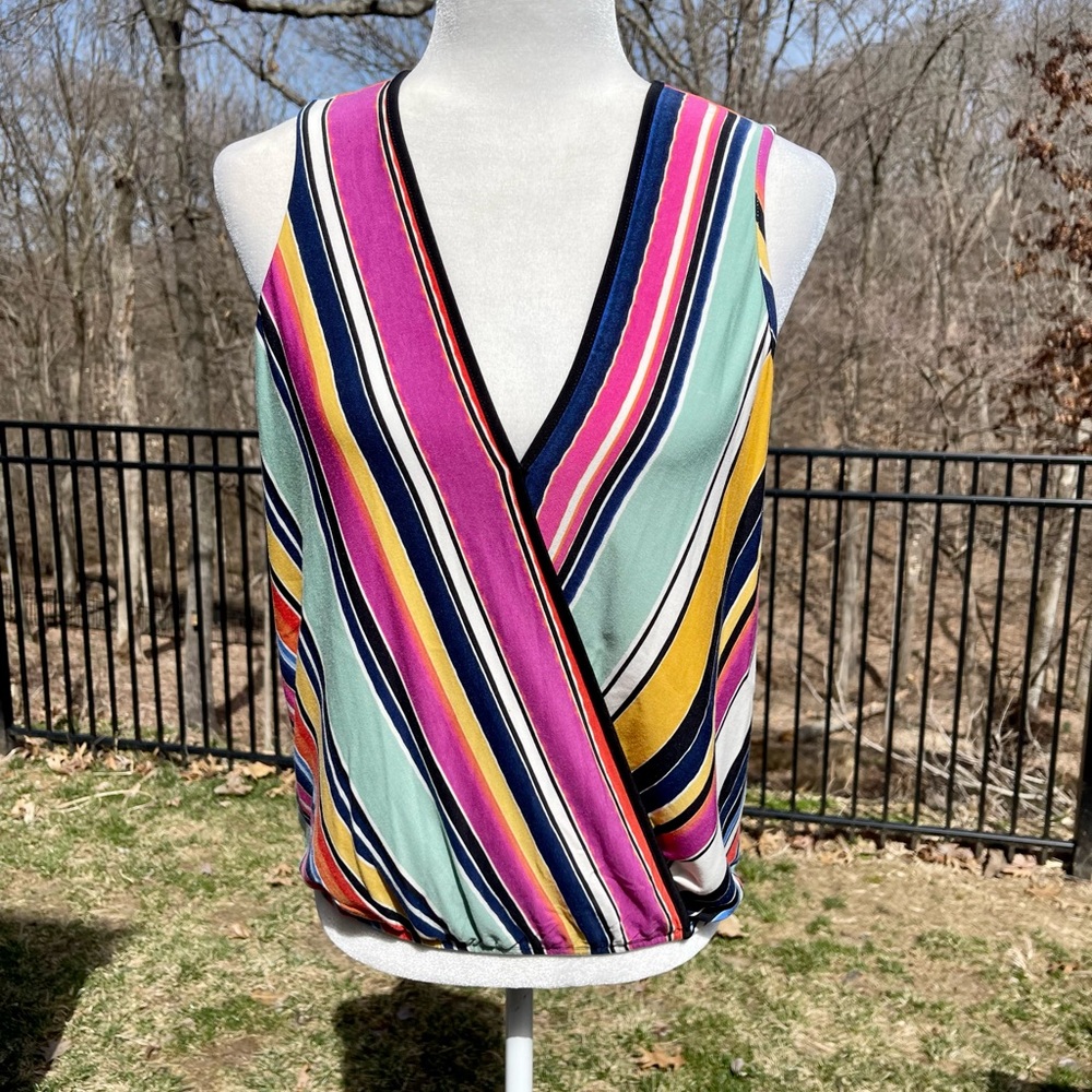 Tart striped modal wrap top!